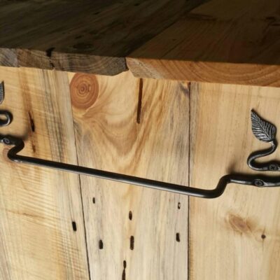 Forged Leaf Finial Towel Rack
