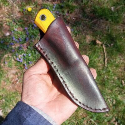 Hand Forged Hunting Knife and Sheath